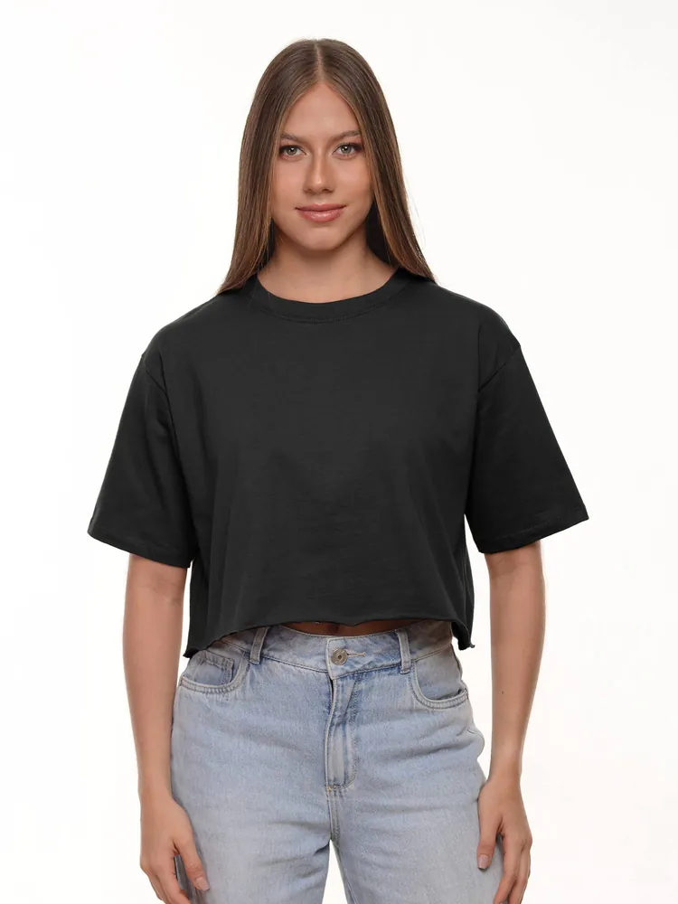 Camiseta mujer crop oversize