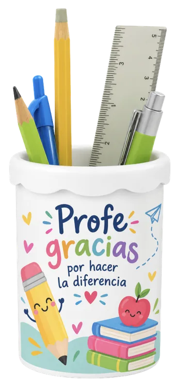 Recipiente porta esferos
