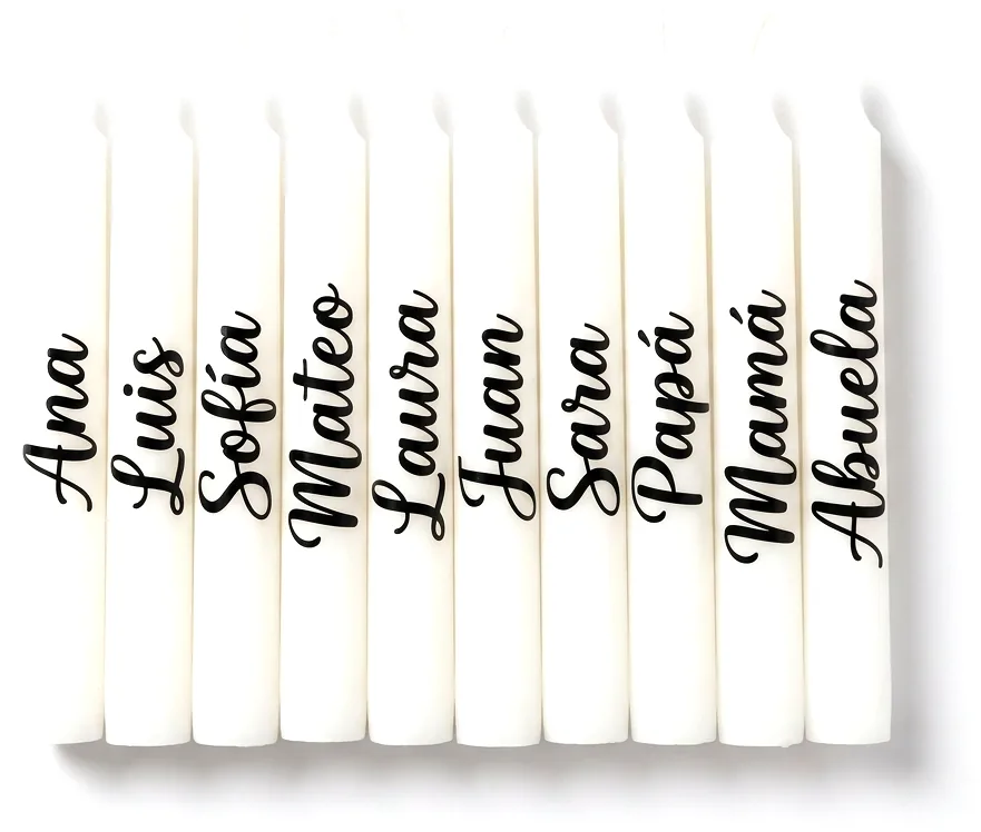 Velas con nombre