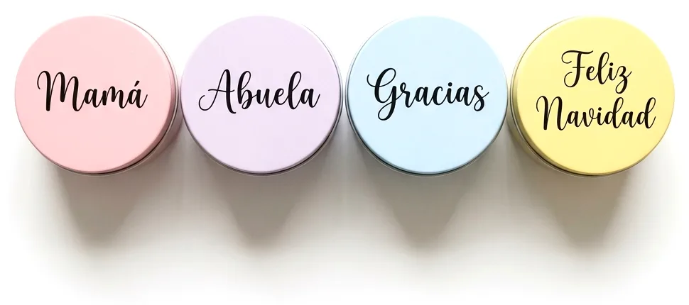 Velón de aroma con nombre o frase